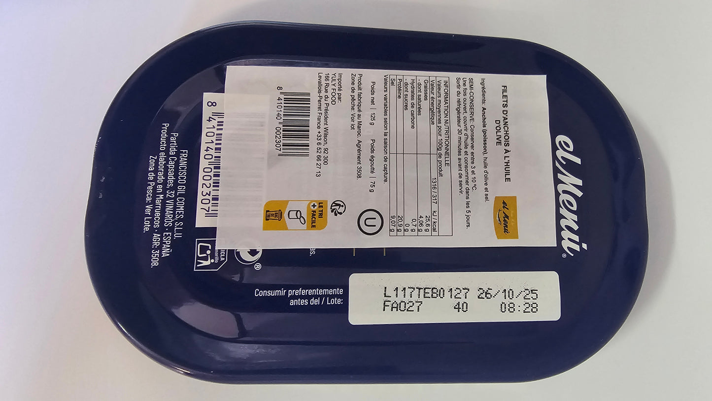 Anchois El Menu 125g