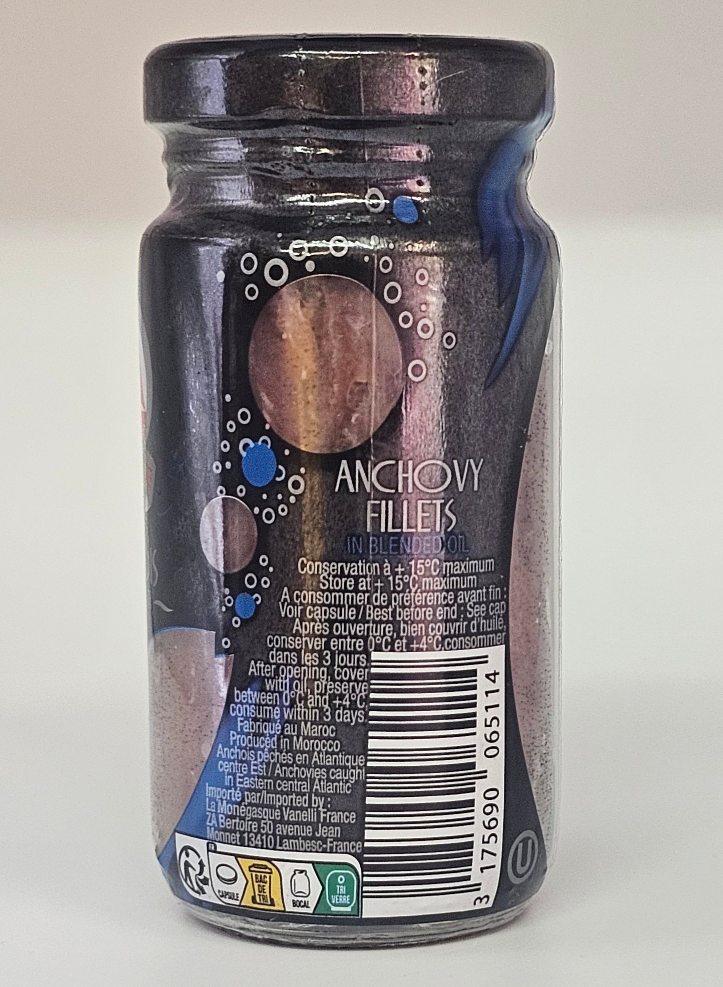 Anchois en filet bocal verre La Monégasque