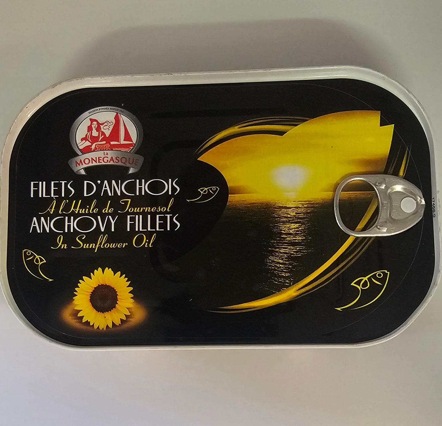 Anchois La Monégasque à l'huile végétale 340g