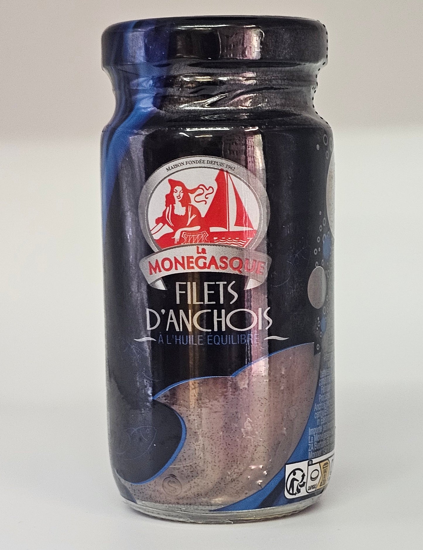 Anchois en filet bocal verre La Monégasque