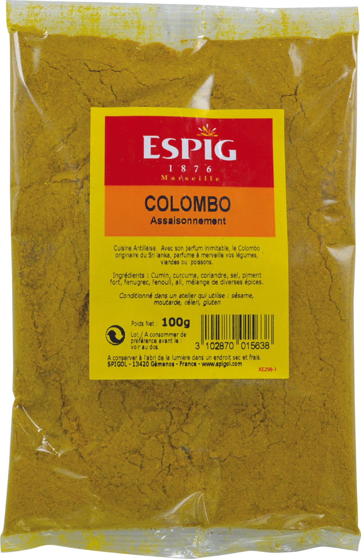 Epices colombo Espig 100g