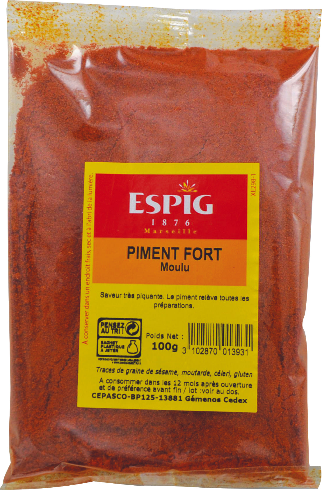 Piment fort moulu Espig 100g