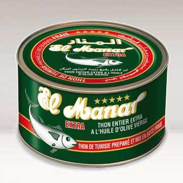 Thon Entier EXTRA ( Rouge de Méditerranée ) HO 400g KP BD Tunisie EL MANAR