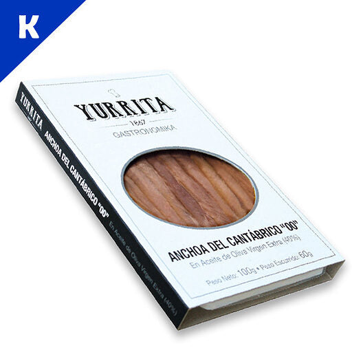 Filets d'Anchois "OO" YURRITA, Huile d'olive - 100g /K - 100 g